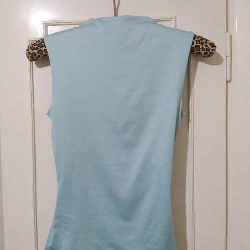 H&M satin blouse, turquoise, size XS