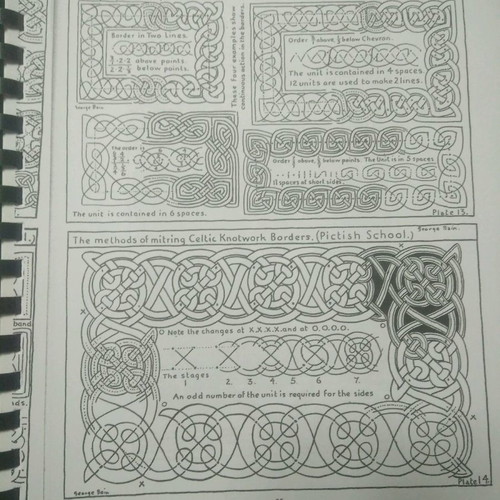 Celtic art book used with instructions and sketches