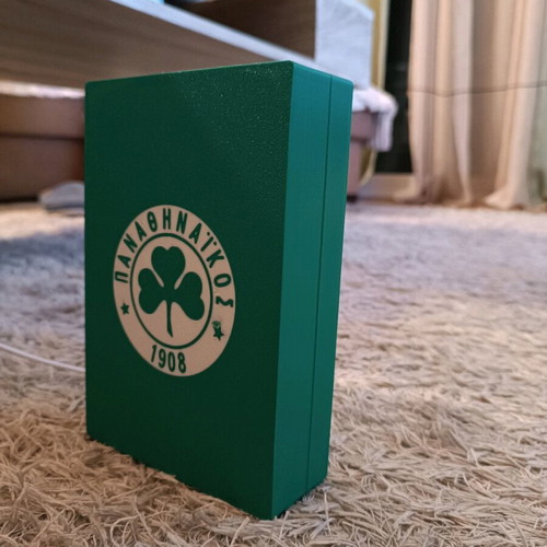 Panathinaikos LED Light New Decorative Lamp with Shamrock (17.5x11.5)