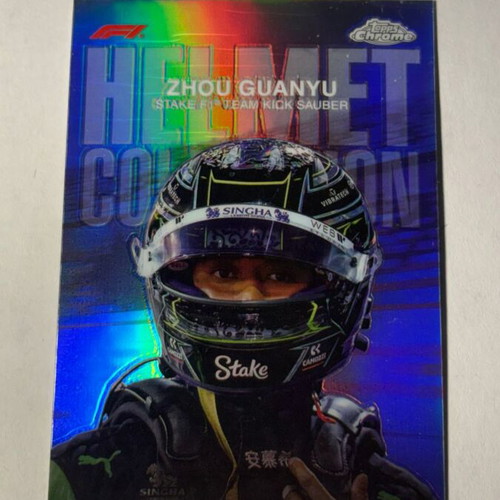 Zhou Guanyu Helmet Collection 2024 Topps Chrome F1 card like new