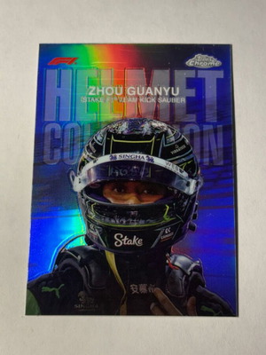 Zhou Guanyu Helmet Collection 2024 Topps Chrome F1 card like new