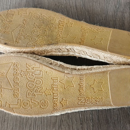 Espadrilles new, gold beige, size 39