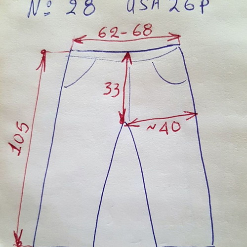 Jeans pants used large size waist 62cm Ulla Popken blue