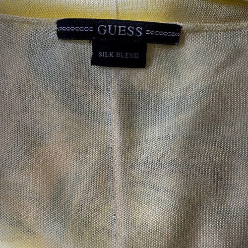 Guess cardigan yellow size S like new with silk blend