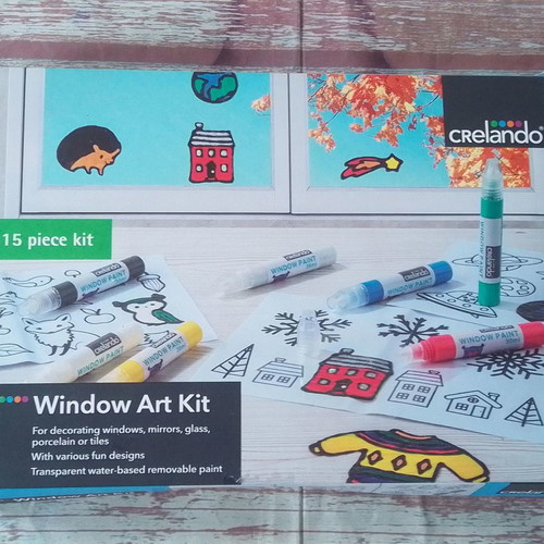 Window Art Kit Crelando paint set used