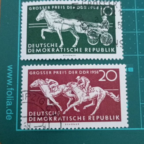 East German Derby 1958 Stamps like new