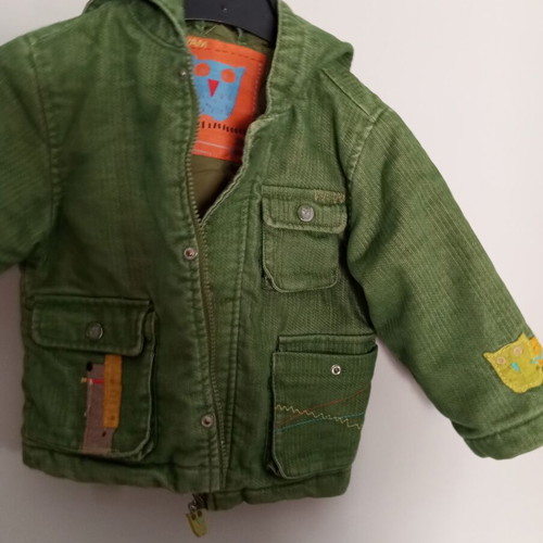 Dpam green boys' jacket, size 92 cm, age 2 years