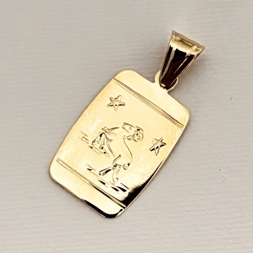 Zodiac Aries gold k14 pendant used