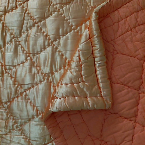 Vintage satin quilt handmade from pure cotton new 160x205cm
