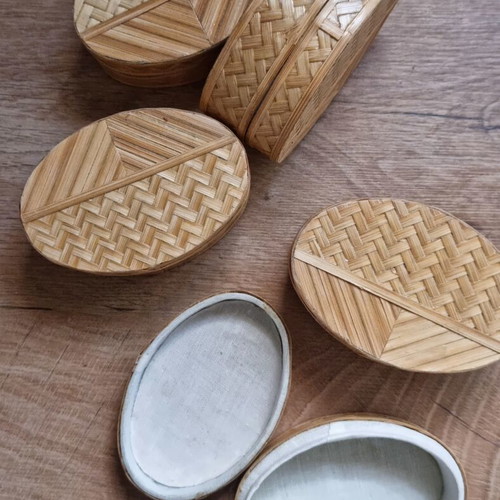 Bamboo boxes set of 48 pieces