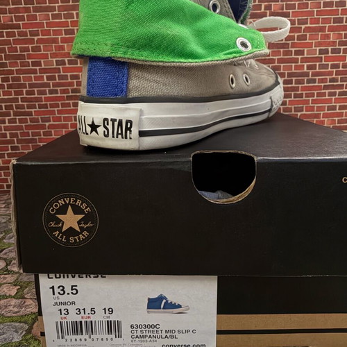 Converse Kids Sneakers Ctas Two Fold Kid like new, grey and blue