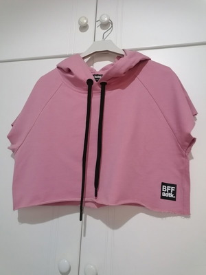 Bdtk cropped top with hood like new, pink, size XS