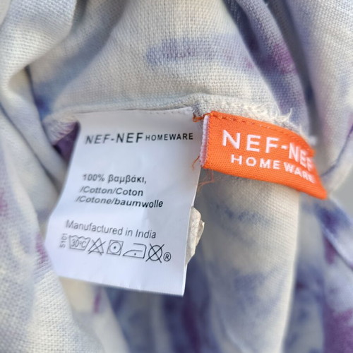 Nef nef caftan like new, 100% cotton, white and purple