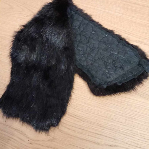 Mink fur collar new black