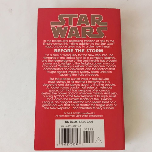 Star Wars Before the Storm book used, English