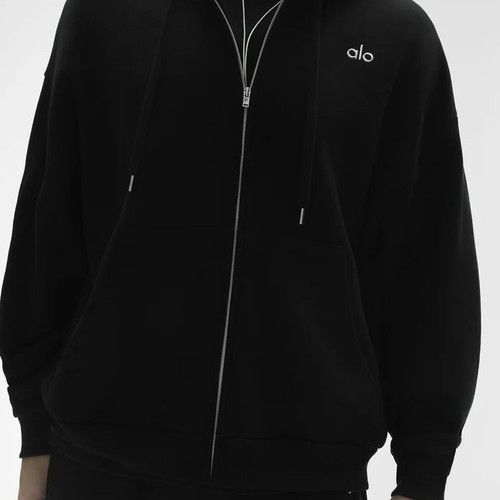 Alo Yoga jacket with hood like new, unisex, black, size XL
