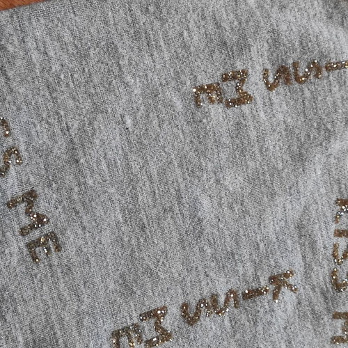 Phard knitted tank top with glitter letters, like new, gray