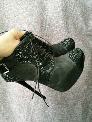 High-heeled shoes used, size 36, black