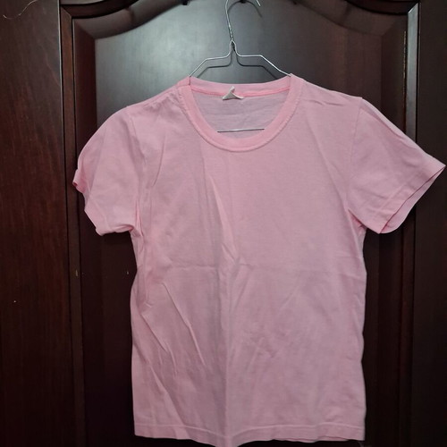 Meandros Baby Pink Basic Cotton T-shirt Size L Brand New