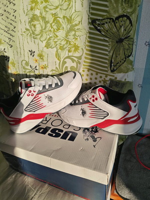 U.S. Polo Assn. Athletic Shoes New, Size 40, White Multicolor
