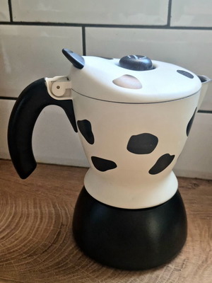Bialetti Mukka Express espresso coffee maker, 2 cups, cow pattern