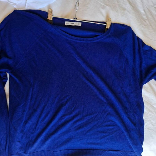 Zara Knit blouse electric blue, like new, size L