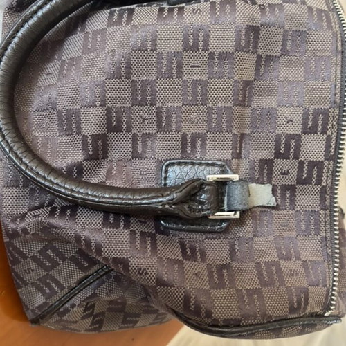 Sisley barrel bag used, brown, shoulder and hand