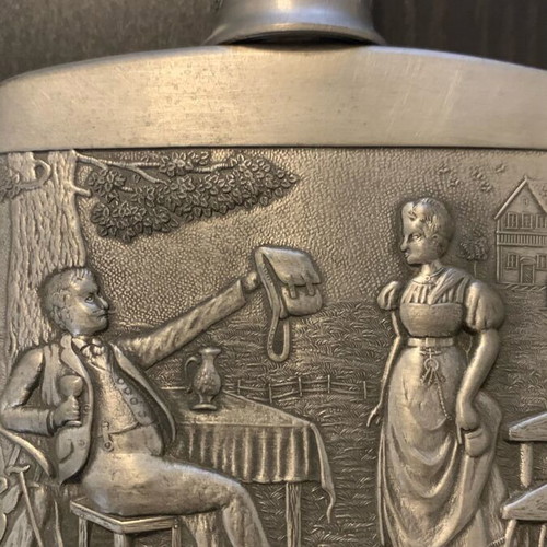 Tin flask used