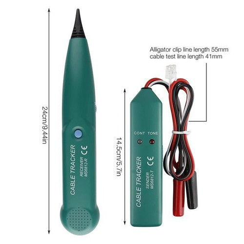 Gobesty cable tester with transmitter and receiver for wire tracing