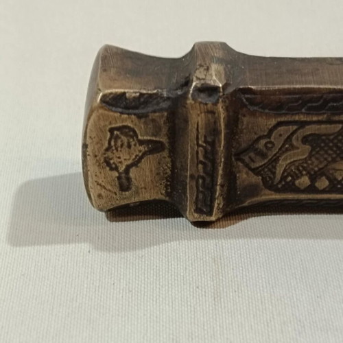 Bronze inkwell used with rich engraved designs