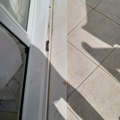 Balcony door like new 225×130 with glass and shutters