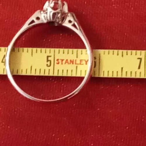 Monopetro 14K white gold ring like new with diamond