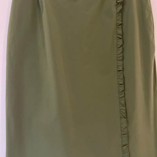 In Wear midi pencil skirt with ruffle detail, green