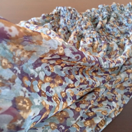 Happening Woman semi-transparent blouse like new, brown, size 36