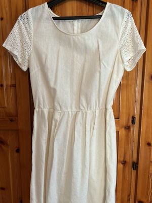 Linen cotton white dress Esmara used, size M