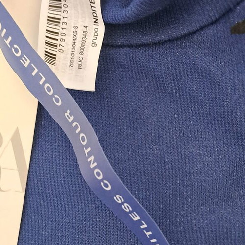 Zara Limitless Contour Collection crop top new, XS/S, blue-gray