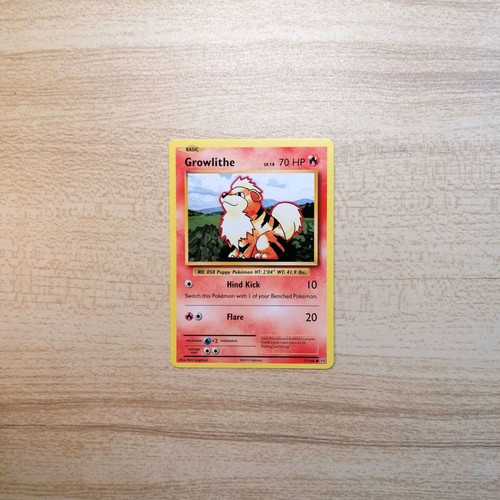 Growlithe Pokémon Card Evolutions 2016 Near Mint