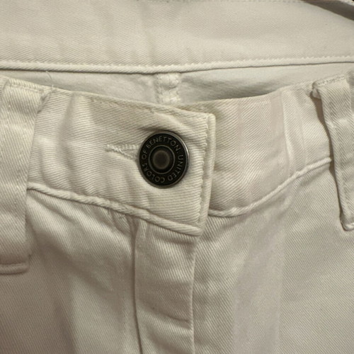 Benetton white flared jeans like new, size 42