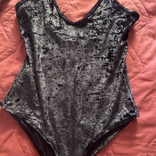 Velour bodysuits like new, size S-M, beige and blue, snap closure