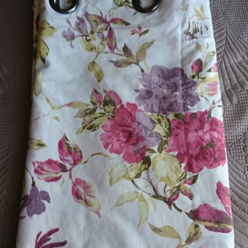 Romantic cotton curtains two panels with rings, like new, 135×240 cm, gift table runner and chair cushion