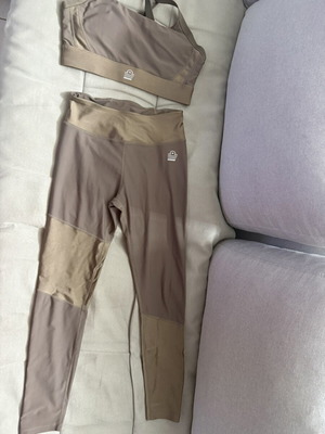 Admiral sports set leggings and bustier like new, beige and brown