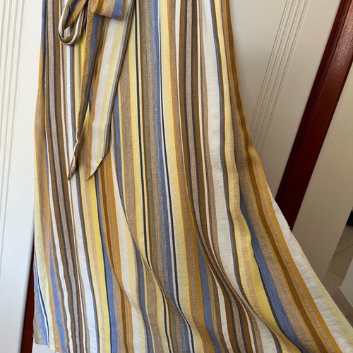 Zara linen dress multicolored new