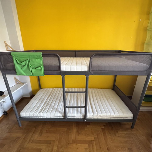 Bunk bed with mattresses, IKEA Tuffing frame