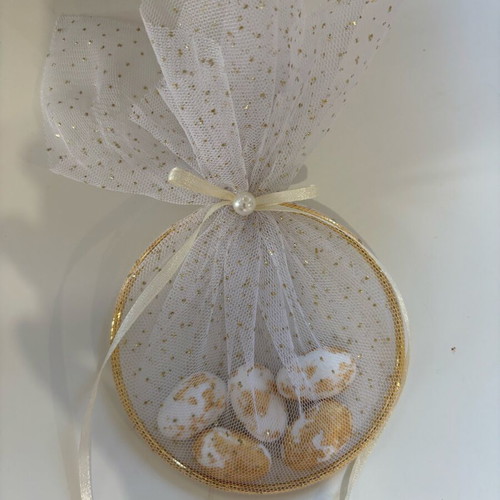 Bomboniera ring new with pearl bead