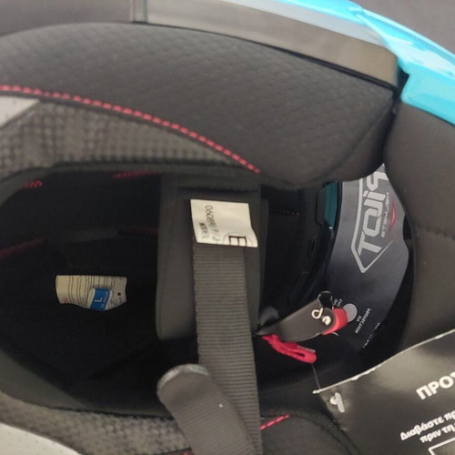 Pilot Road II motorcycle helmet medium blue flip-up with sunvisor Wolt new