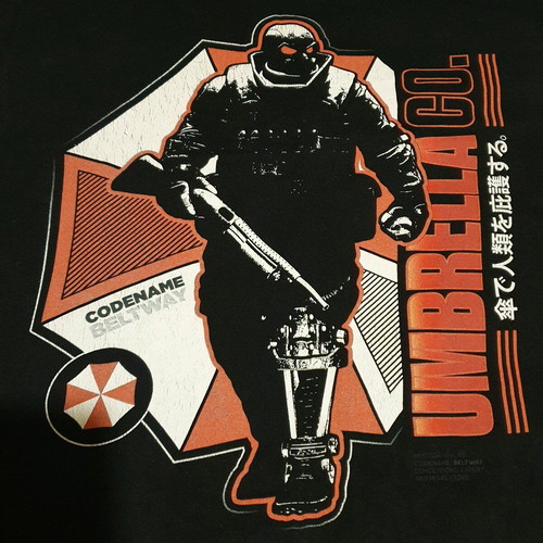 Resident Evil T-shirt used, size Medium, black