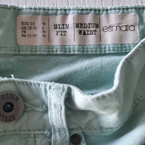 Esmara slim fit turquoise jeans XS like new