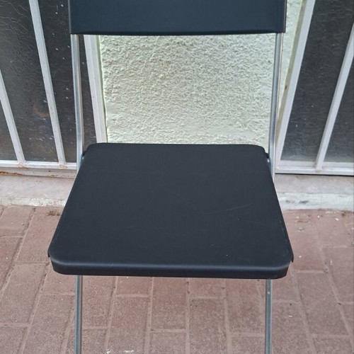 Telescopic plastic chair with metal base new