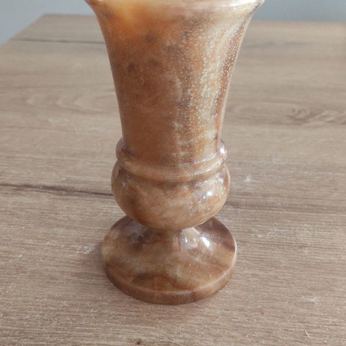Alabaster vase used, height 14.5cm