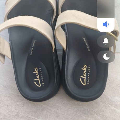 Clarks leather platform sandals like new with arch support size 38